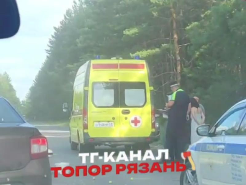 Под Рязанью произошло серьезное ДТП с мотоциклистом