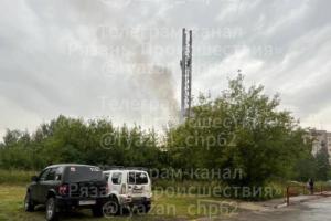 Рязанцы засняли столб дыма