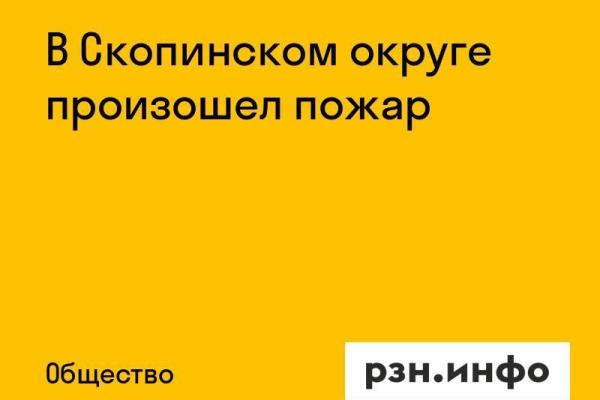 В Скопинском округе произошел пожар