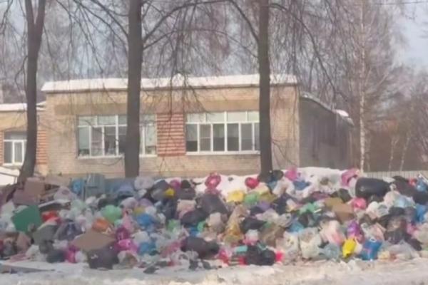 Рязанцы засняли гору мусора около детского сада