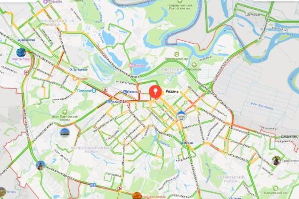 На улицах Рязани образовались «пятничные» пробки